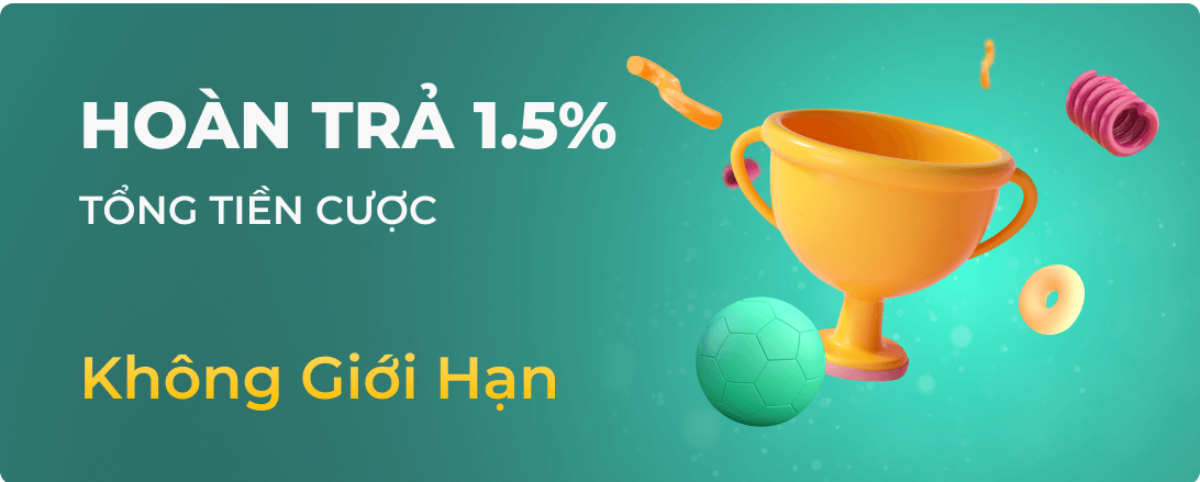 Hoàn trả vô tận đến 1.5%